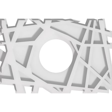 Ekena Millwork Novo Architectural Grade PVC Ceiling Medallion, 10"W x 6 5/8"H x 3"ID x 3 1/2"C x 1"P, One-Piece CMP10X6NO-03000